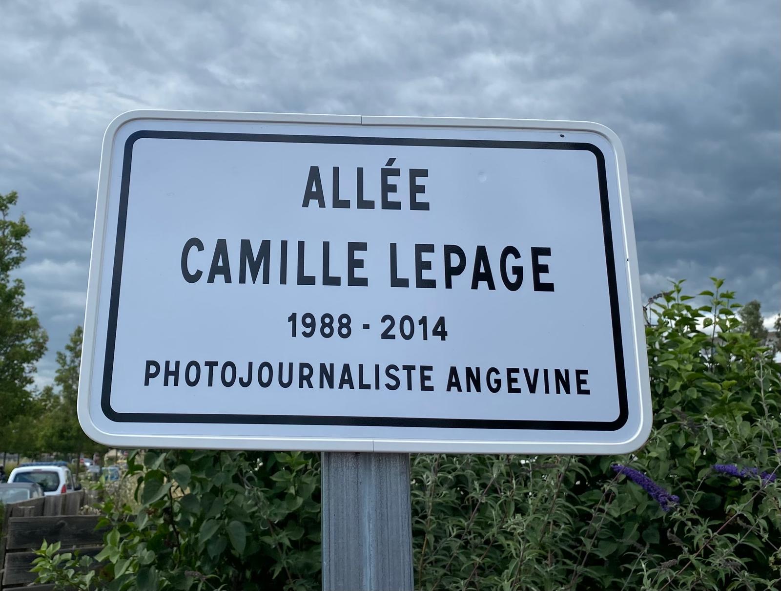 Écouflant. Une allée renommée Camille Lepage, photojournaliste décédée en 2014